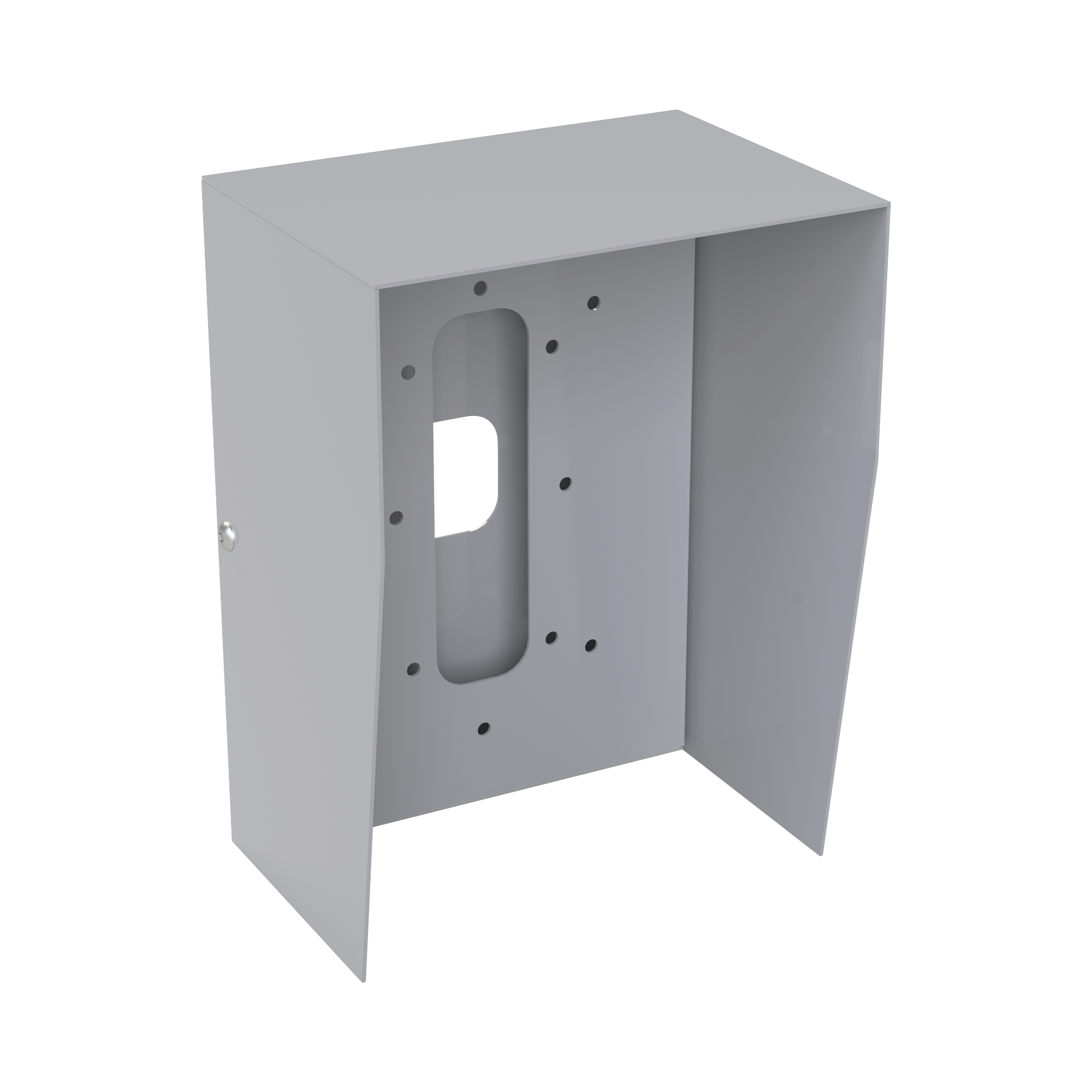 Cubierta Industrial para montaje de Porteros IP Fanvil y Grandstream, pintura electrostática color gris. Cubierta Industrial para montaje de Porteros IP Fanvil y Grandstream, pintura electrostática color gris.